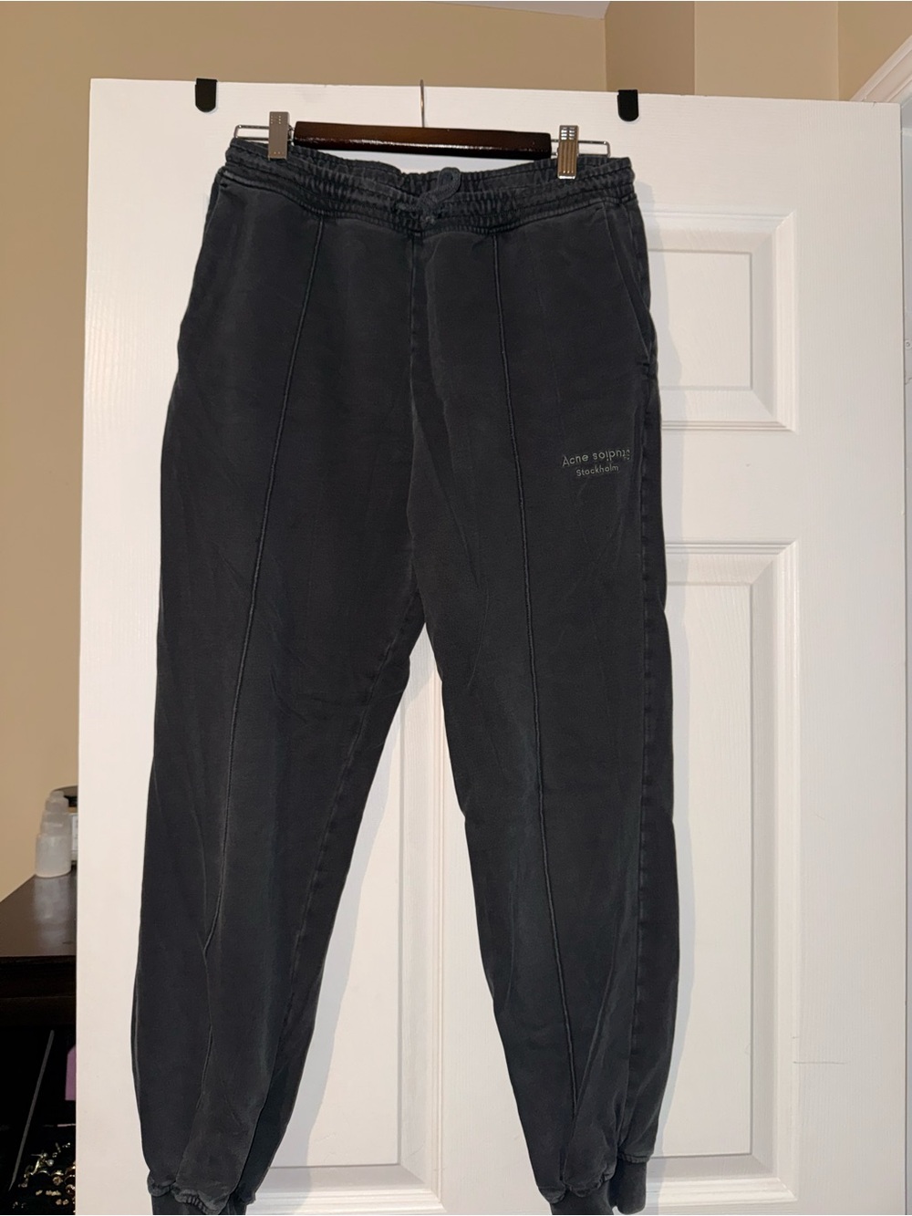 Acne Studios Black/Grey Washed Jogger Sweatpants